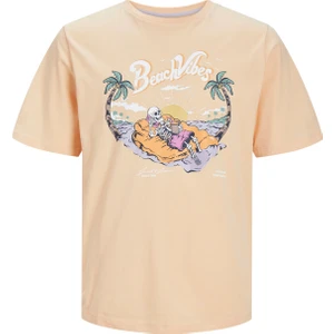 Jack & Jones Bisiklet Yaka Turuncu Erkek T-Shirt Jjzıon Tee Ss Crew Neck