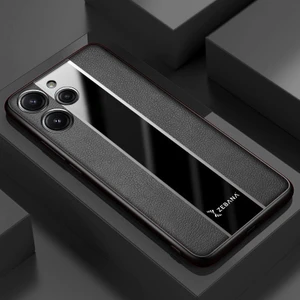 Xiaomi Redmi 12 Uyumlu Kılıf Zebana Premium Deri Kılıf Siyah
