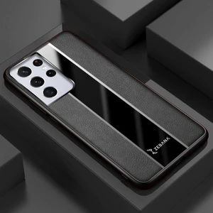 Samsung Galaxy S24 Ultra Uyumlu Kılıf Zebana Premium Deri Kılıf Siyah