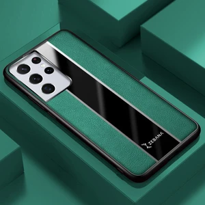 Samsung Galaxy S24 Ultra Uyumlu Kılıf Zebana Premium Deri Kılıf Yeşil