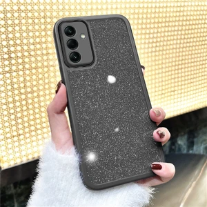 Samsung Galaxy A15 Uyumlu Kılıf Zebana Işıltım Silikon Kılıf - Kamera Lens Korumalı Siyah