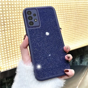 Samsung Galaxy A13 4g Uyumlu Kılıf Zebana Işıltım Silikon Kılıf - Kamera Lens Korumalı Derin Mor
