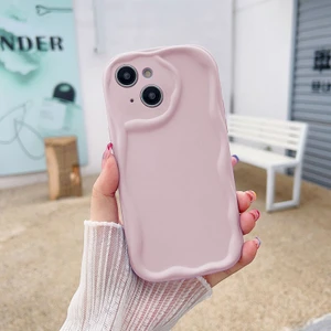 Apple iPhone 15 Uyumlu Kılıf Zebana Wave Mat Silikon Kılıf Rose Gold