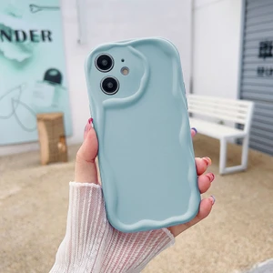 Apple iPhone 11 Uyumlu Kılıf Zebana Wave Mat Silikon Kılıf Açık Mavi