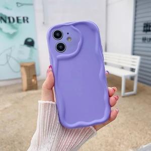 Apple iPhone 11 Uyumlu Kılıf Zebana Wave Mat Silikon Kılıf Lila