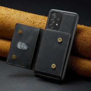 Samsung Galaxy A32 Uyumlu Kılıf Zebana 2in1 Elite Class Cüzdanlı Deri Kılıf Siyah