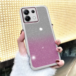 Xiaomi Poco X6 Uyumlu Kılıf Zebana Işıltım Silikon Kılıf - Kamera Lens Korumalı Lila