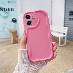 Apple iPhone 11 Uyumlu Kılıf Zebana Wave Mat Silikon Kılıf Pembe