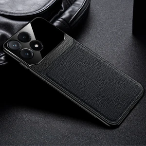 Xiaomi Poco X6 Pro 5g Uyumlu Kılıf Zebana Lens Deri Kılıf Siyah
