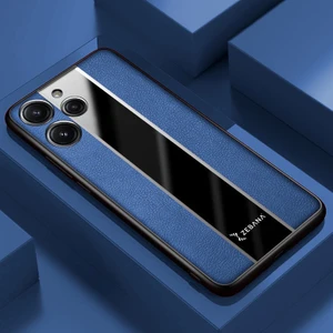 Xiaomi Redmi 12 Uyumlu Kılıf Zebana Premium Deri Kılıf Mavi