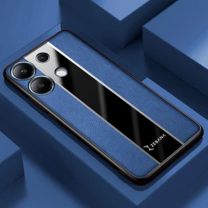 Xiaomi Redmi Note 13 Pro 4g Uyumlu Kılıf Zebana Premium Deri Kılıf Mavi