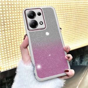 Xiaomi Poco M6 Pro Uyumlu Kılıf Zebana Işıltım Silikon Kılıf - Kamera Lens Korumalı Lila