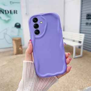 Samsung Galaxy A54 5g Uyumlu Kılıf Zebana Wave Mat Silikon Kılıf Lila