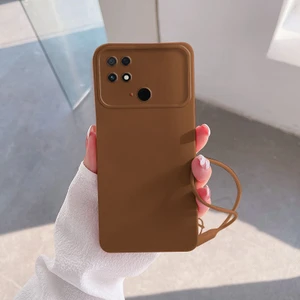 Xiaomi Poco C40 Uyumlu Kılıf Zebana Love Yumuşak Silikon Kılıf Kahverengi