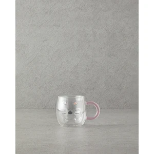 English Home Catie Borosilkat Cam Double Wall Kupa Pembe