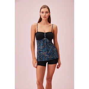 Desenli Tankini Takımı