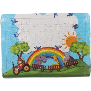 80 Parça  Çocuk Puzzle Gökkuşağı