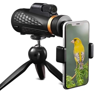 Hdx V2 Monoscope - Crystal Clear Hd Zoom Portatif Kara Teleskobu/dürbünü - Eva Çantalı - Yeni (Yurt Dışından)