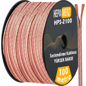 Hepa Merz HPS-2100 Bakır Ses Hoparlör Kablosu 2x1 mm 100 Mt.