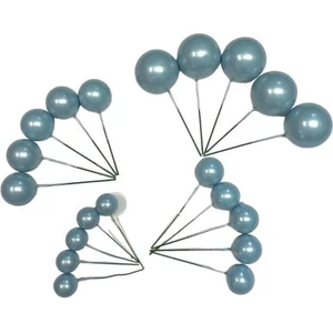 Pasta Süsleme Topu Yaldızlı Mavi