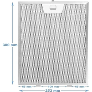 Siemens LC64PCC50T Uyumlu Davlumbaz Metal Yağ Filtresi 25X30 cm Tırnaklı