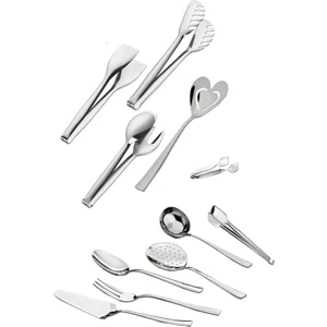 Çelik 11 Parça Spatula Kaşık Kevgir Kepçe Izgara Şeker Makarna Pasta Maşa Takımı Seti