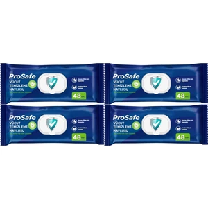 Hasta Vücut Temizleme Islak Mendil Havlu 48 Yaprak Xl (4 Lü Set) Plastik Kapak