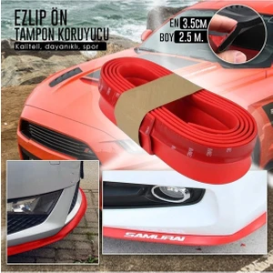 Mega Oto Market [brand] Ön Tampon Eki Ön Lip Tüm Araçlara Uygun Kırılmaz Kırmızı Samurai