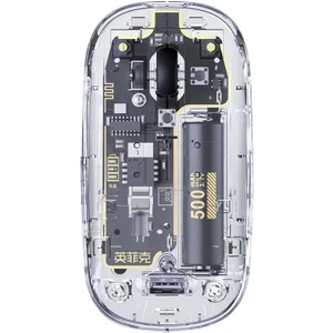 X5 Kablosuz Fare, Şarj Edilebilir Sessiz Kullanım 2.4g Transparan USB Mouse