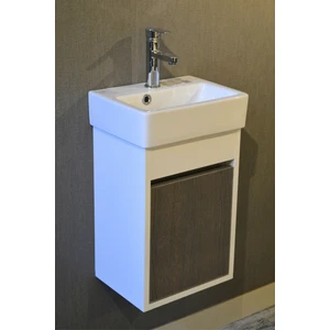 Turkuaz Seramik Banyo Tuvalet Mini Lavabo 26 x 36 cm %100MDF (Banyo Dolabı)