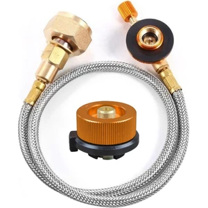 Açık Kamp Gaz Sobası Propan Dolum Adaptörü Brülör Düz Silindir Tankı Çoğaltıcı Konteyner Adaptörü Tasarrufu Dayanıklı (Yurt Dışından)