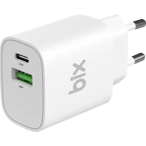 BX2P38 Çift Portlu 20W PD Typ-C + USB-A 18W QC Girişli Hızlı Şarj Adaptörü