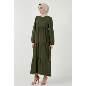 Modest Regular Fit Dik Yaka Uzun Elbise Bayan Elbise 611EL545
