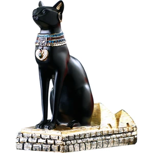 Reçine Mısır Kedi Tanrı Köpek Heykelleri Hayvan Şişe Tutucu Mısır Tanrıçası Kedi Dekoratif Heykeli Heykeller Şarap Rafı (Yurt Dışından)