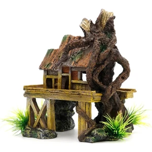 Akvaryum Dekorasyonu Yapay Balık Sürüngen Bina Süsleri Dekor (Yurt Dışından)