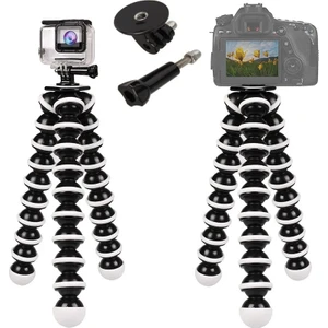 Büyük Boy Ahtapod Tripod Tüm Aksiyon Kameralara Uyumlu Tripod Gopro Hero 4 5 6 7 8 9 10 11 12 Uyumlu Gopro Tutuculu Esnek Tripod