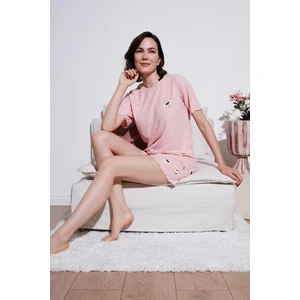 Regular Fit Kısa Kollu Şortlu Pijama Takımı Bayan Pijama Takımı 65740103