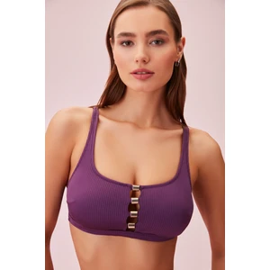 Detaylı Dokulu Bralet Bikini Üst