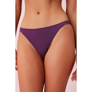 Yanı Bantlı Dokulu Bikini Alt