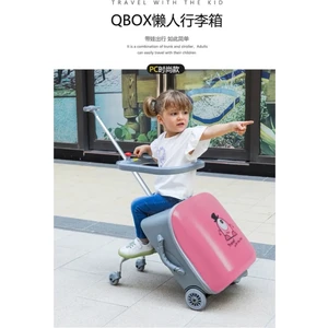 Sevimli Canavar Oturulabilir Pembe Çocuk Valiz