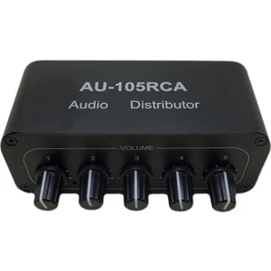 1-In-5-Out Hifi Stereo Rca Ses Dağıtıcı Kablosu/seçici Ton Denetleyicisi Taşınabilir Ses Değiştirici Kutusu Mini Dağıtıcı Abd Plug (Yurt Dışından)