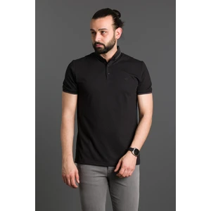 Zeki Özer Erkek Siyah Basic Polo Yaka T-Shirt