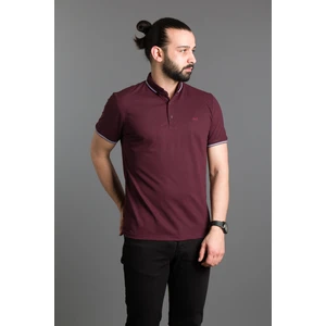Zeki Özer Erkek Mürdüm Basic Polo Yaka T-Shirt