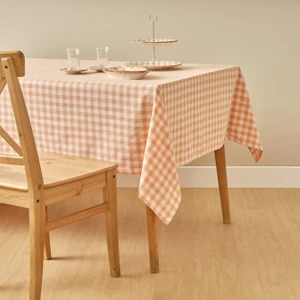 Bella Maison %100 Pamuk Pavia Masa Örtüsü Somon (150x150 cm)