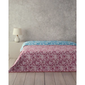English Home Folk Art Tek Kişilik Çok Amaçlı Örtü Koyu Pembe