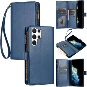 Manyi Mall Samsung Galaxy S23 Ultra Kart Yuvaları Için Kılıf Folio Kapak Pu Deri Cüzdan (Yurt Dışından)