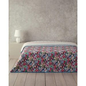 English Home Flower Frenzy Tek Kişilik Çok Amaçlı Örtü Mor