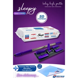 Easy Clean Çamaşır Suyu Katkılı Mopa Uyumlu Yer Temizlik Havlusu 50 Yaprak Mop Aparatı Slim Bez