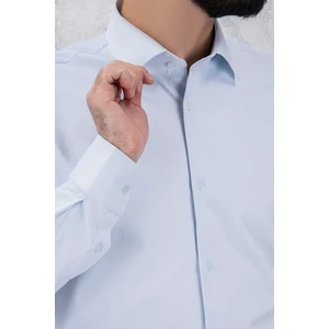 Paco Romano Erkek Slim Fit Uzun Kol 6 Drop Açık Mavi Gömlek