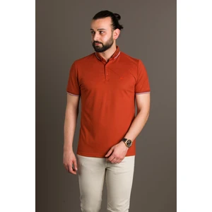 Zeki Özer Erkek Kiremit Basic Polo Yaka T-Shirt